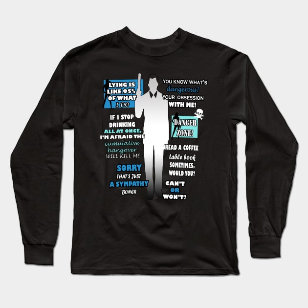 Archer Sterling quotes Long Sleeve T-Shirt by Danielle